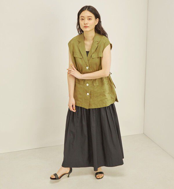 SHIPS for women「〈手洗い可能〉タフタ ティアード ロング スカート」|スカート|