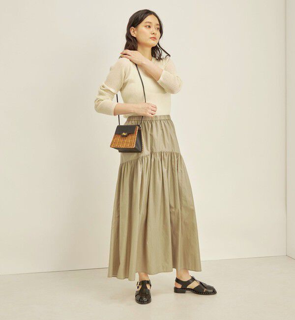 SHIPS for women「〈手洗い可能〉タフタ ティアード ロング スカート」|スカート|