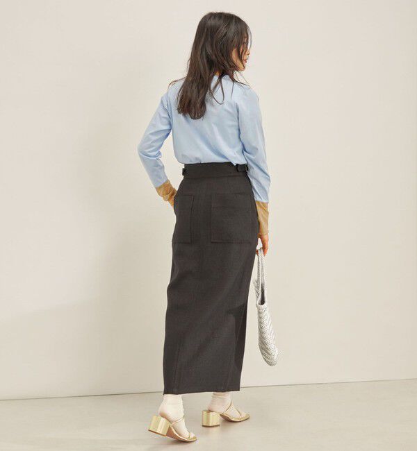 SHIPS for women「MANTECO 麻混 タイト ロング スカート◇」|スカート|