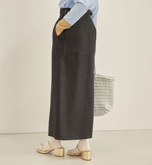 SHIPS for women「MANTECO 麻混 タイト ロング スカート◇」|スカート|