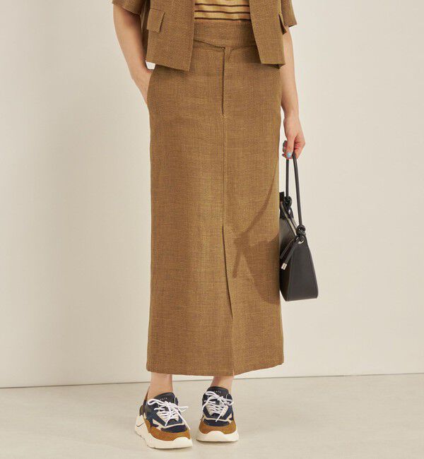 SHIPS for women「MANTECO 麻混 タイト ロング スカート◇」|スカート|