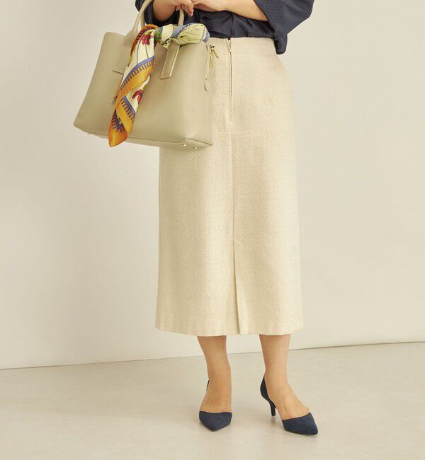 SHIPS for women「〈手洗い可能〉フロント ジップ ツイード タイト スカート」|スカート|