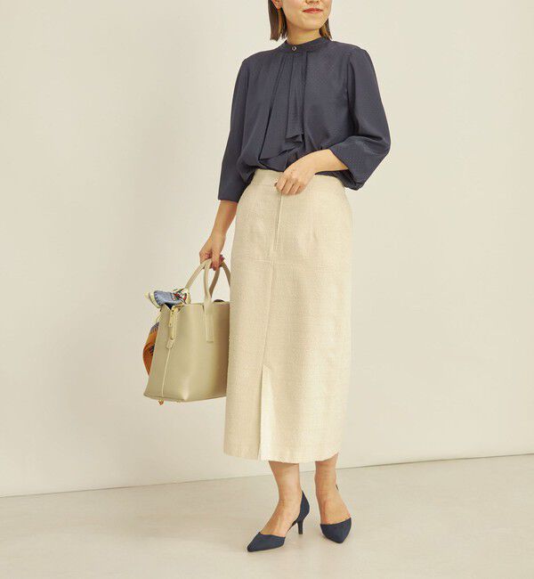 SHIPS for women「〈手洗い可能〉フロント ジップ ツイード タイト スカート」|スカート|