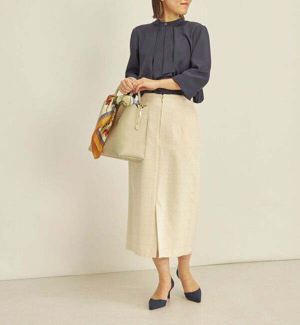 SHIPS for women「〈手洗い可能〉フロント ジップ ツイード タイト スカート」|スカート|