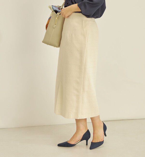 SHIPS for women「〈手洗い可能〉フロント ジップ ツイード タイト スカート」|スカート|