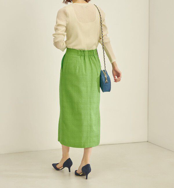 SHIPS for women「〈手洗い可能〉フロント ジップ ツイード タイト スカート」|スカート|