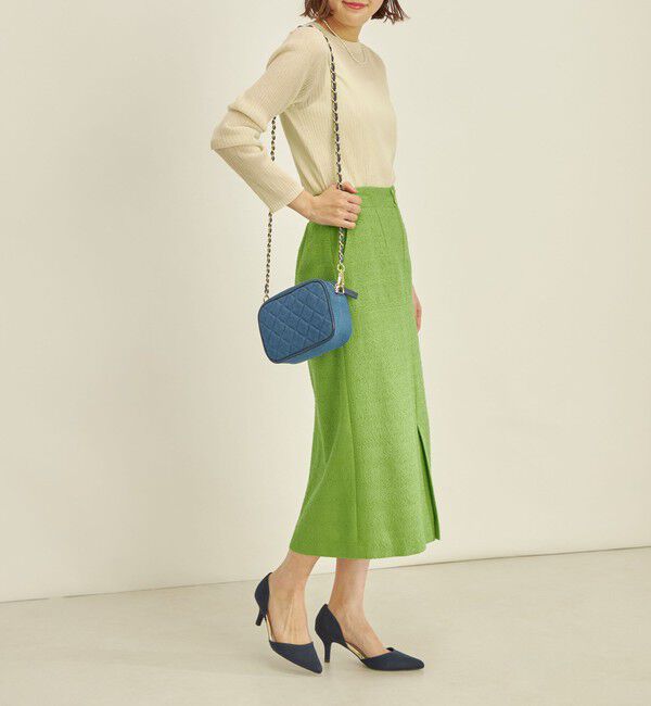 SHIPS for women「〈手洗い可能〉フロント ジップ ツイード タイト スカート」|スカート|