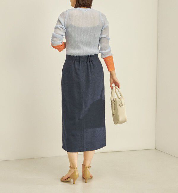 SHIPS for women「〈手洗い可能〉フロント ジップ ツイード タイト スカート」|スカート|