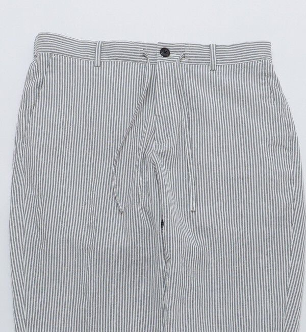 SHIPS「SHIPS:〈手洗い可能〉 サフィラン リネン シアサッカー パンツ (セットアップ対応)」|スラックス|