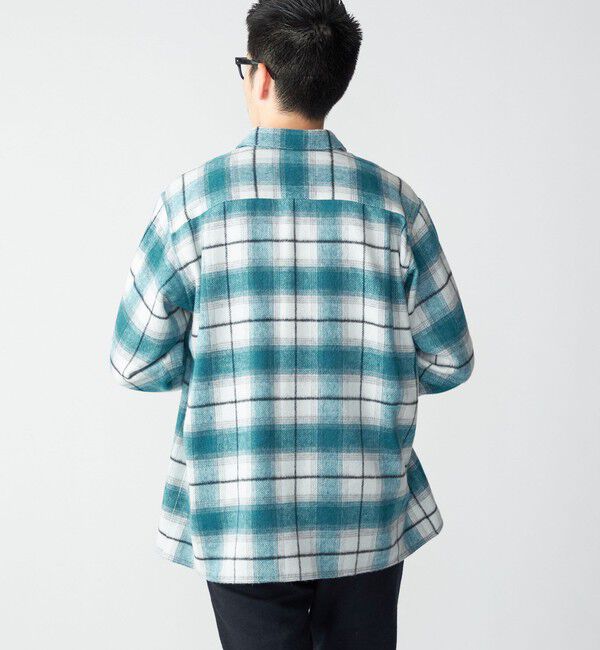 SHIPS「SHIPS :イタリーヤーン チェック シャギー シャツ アウター」|シャツ・ブラウス|