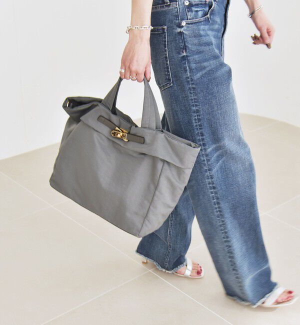 quaranciel「【累計販売1万点】quaranciel: ベルトデザイン 2way トートバッグ（A4対応）」|トートバッグ|チャコールグレー