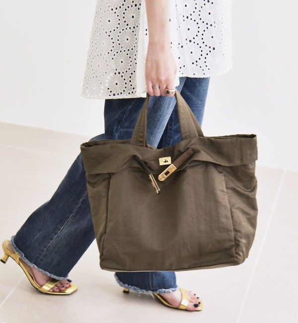 quaranciel「【累計販売1万点】quaranciel: ベルトデザイン 2way トートバッグ（A4対応）」|トートバッグ|ブラウン