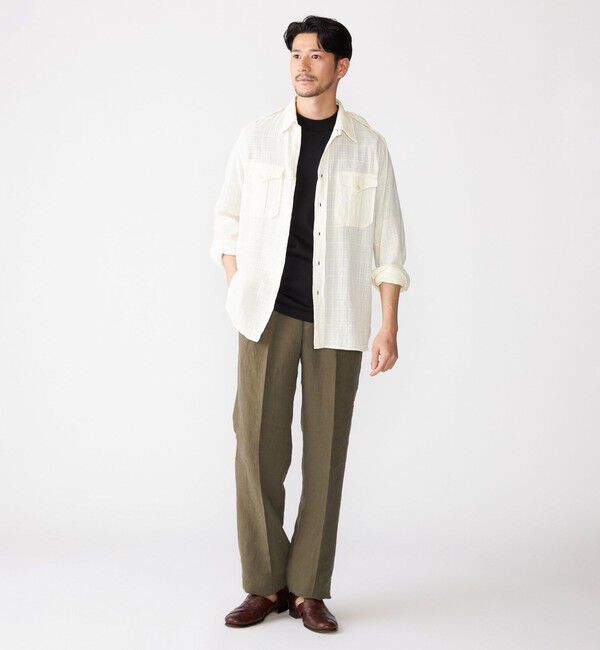 SHIPS「SHIPS: ALBINI モックネック ショートスリーブ Tシャツ」|Tシャツ・カットソー|