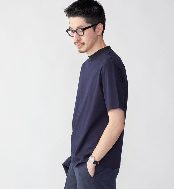 SHIPS「SHIPS: ALBINI モックネック ショートスリーブ Tシャツ」|Tシャツ・カットソー|