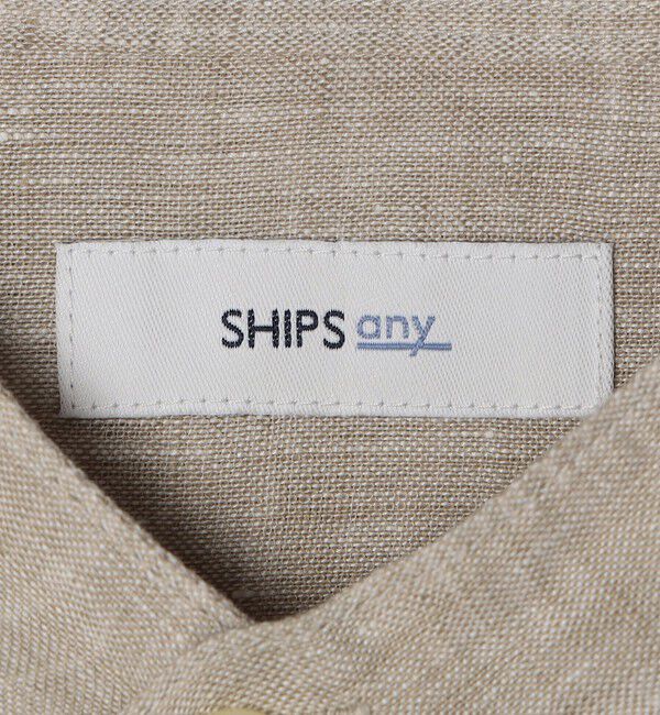SHIPS any「SHIPS any: ピュアリネン バンド スキッパー ハーフスリーブ プルオーバー シャツ 25SS◇」|シャツ・ブラウス|