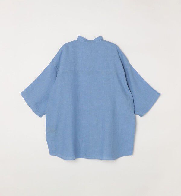 SHIPS any「SHIPS any: ピュアリネン バンド スキッパー ハーフスリーブ プルオーバー シャツ 25SS◇」|シャツ・ブラウス|