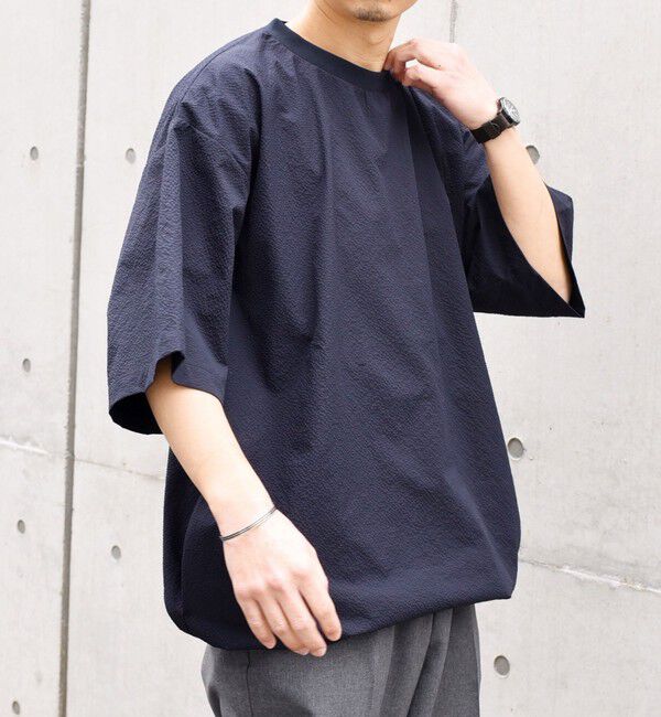 SHIPS any「SHIPS any: 〈撥水・軽量〉SOLOTEX(R) シアサッカー スピンドル Tシャツ◆」|Tシャツ・カットソー|