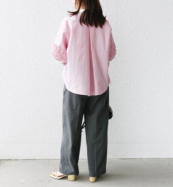 SHIPS for women「【WEB限定】〈手洗い可能〉袖 フリル デザイン ブラウス」|シャツ・ブラウス|