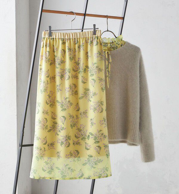 SHIPS for women「〈手洗い可能〉シアー レイヤード プリント スカート」|スカート|