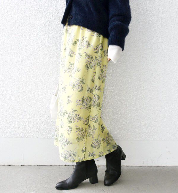 SHIPS for women「〈手洗い可能〉シアー レイヤード プリント スカート」|スカート|