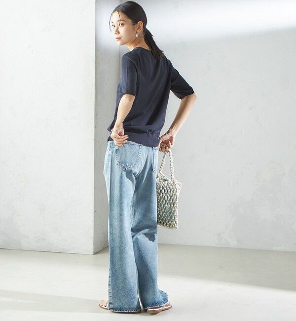 SHIPS for women「〈接触冷感 / 手洗い可能〉アイスコットン ショート スリーブ プルオーバー」|ニット・セーター|