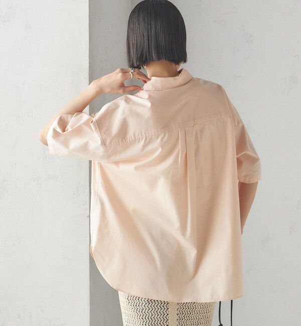 SHIPS for women「〈洗濯機可能〉オックス 刺繍 ショート スリーブ シャツ」|シャツ・ブラウス|