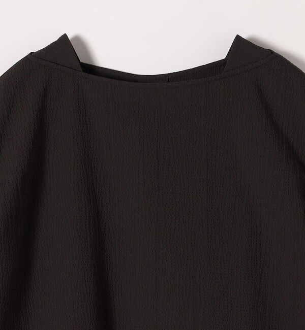 SHIPS any「SHIPS any:〈洗濯機可能〉ミニサッカー ドロスト リボン ボートネック ブラウス」|シャツ・ブラウス|