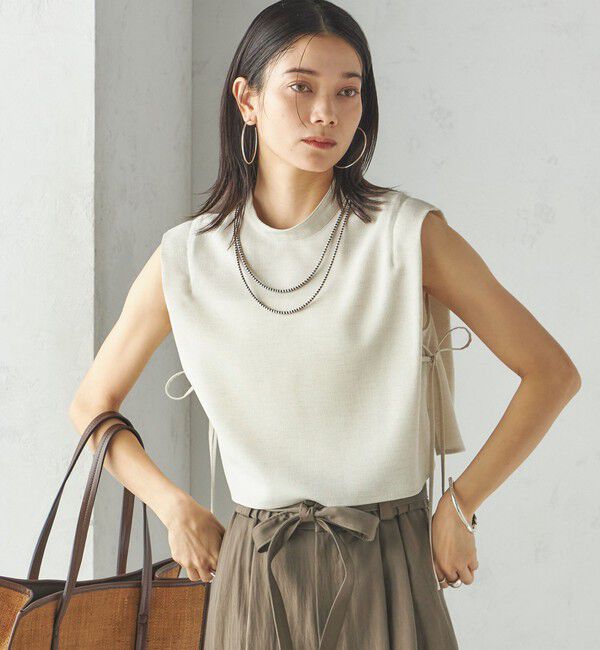 SHIPS for women「小泉里子コラボ:〈手洗い可能〉スラブ 綿麻混 ブラウス」|シャツ・ブラウス|ナチュラル