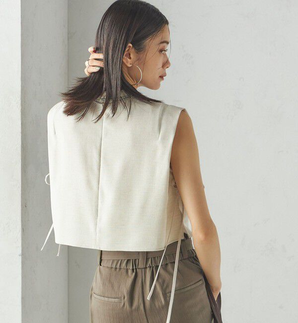 SHIPS for women「小泉里子コラボ:〈手洗い可能〉スラブ 綿麻混 ブラウス」|シャツ・ブラウス|