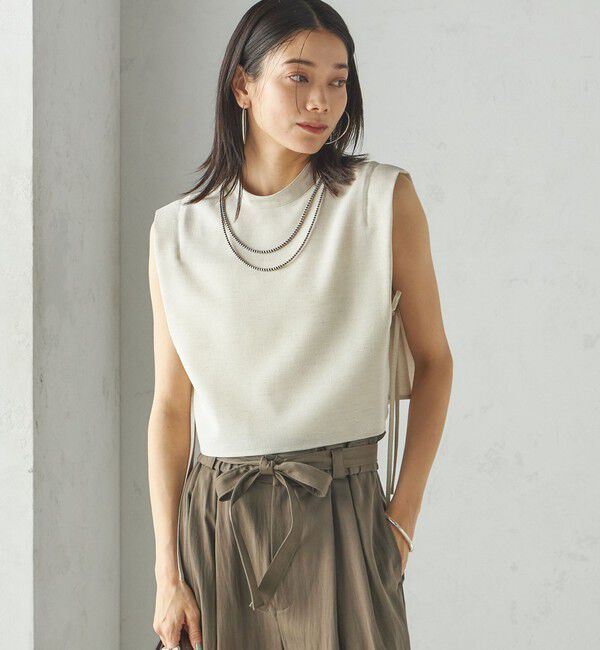 SHIPS for women「小泉里子コラボ:〈手洗い可能〉スラブ 綿麻混 ブラウス」|シャツ・ブラウス|