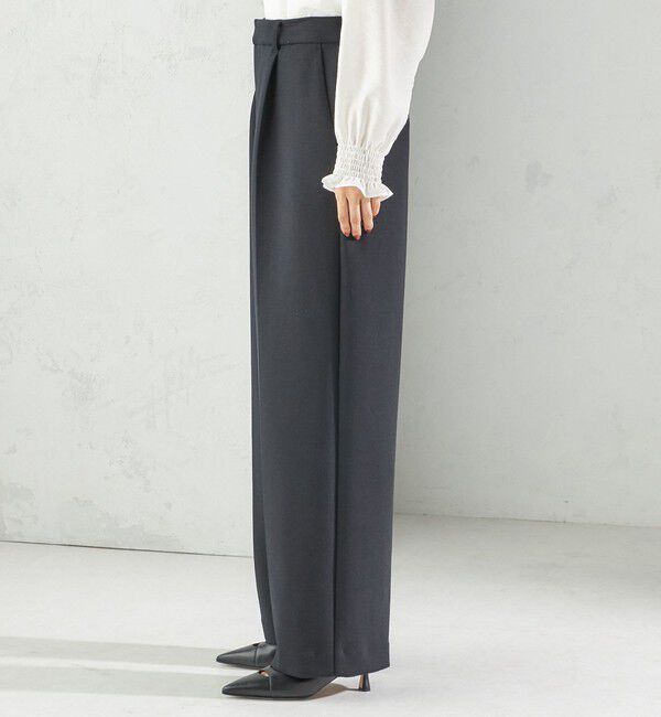 SHIPS for women「〈洗濯機可能 / セレモニー対応可〉ポリエステル レーヨン ダンボール ストレート パンツ」|その他|