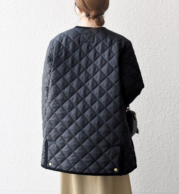 SHIPS any「Traditional Weatherwear: ARKLEY Aライン ミドル ノーカラー コート」|ノーカラーコート|