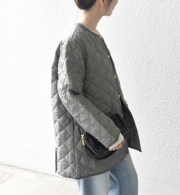 SHIPS any「Traditional Weatherwear: ARKLEY Aライン ミドル ノーカラー コート」|ノーカラーコート|