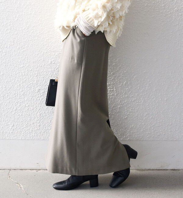 SHIPS any「SHIPS any:〈洗濯機可能〉ウォーム ストレッチ Iライン ベイカー スカート」|スカート|チャコールグレー