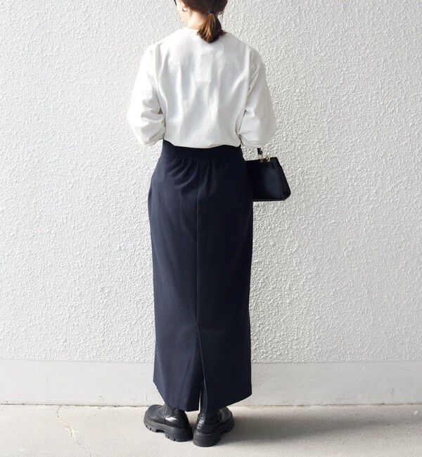 SHIPS any「SHIPS any:〈洗濯機可能〉ウォーム ストレッチ Iライン ベイカー スカート」|スカート|