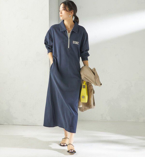 SHIPS for women「NINE CASE:〈洗濯機可能〉裏毛 スウェット ワンピース」|ワンピース|