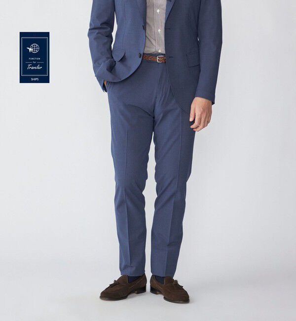 SHIPS「SHIPS:〈FUNCTION〉ライト アンストラクチャード スラックス(セットアップ対応)」|スラックス|コバルトブルー