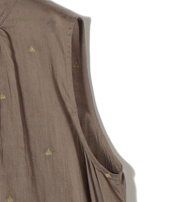 SHIPS for women「《一部追加予約》〈手洗い可能〉コットン オーガンジー 刺繍 ウエスト ドロスト ワンピース」|ワンピース|