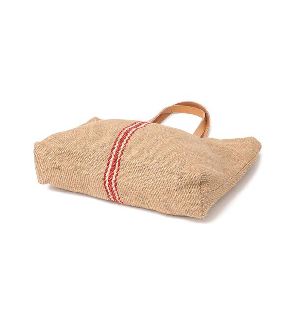 SHIPS any「《予約》TARANGO: ライン デザイン ジュート ビッグ トート（A4対応）」|トートバッグ|