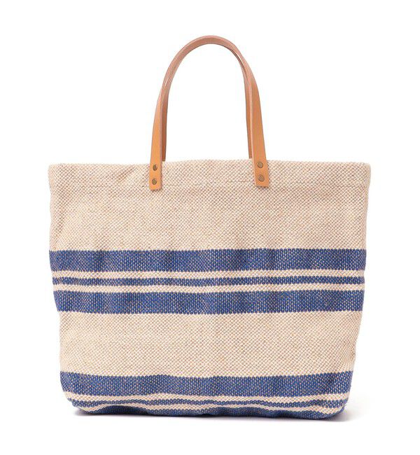 SHIPS any「《予約》TARANGO: ライン デザイン ジュート ビッグ トート（A4対応）」|トートバッグ|