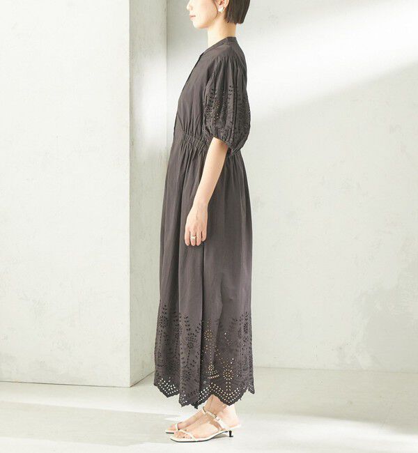 SHIPS for women「【SHIPS別注】Fanaka:〈手洗い可能〉シフリー ウエスト ギャザー ワンピース」|ワンピース|