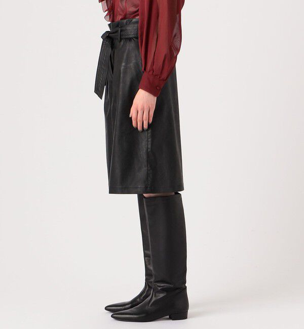 Ballsey「レザーライクウェットクロス ハイウエストハーフパンツ」|その他|