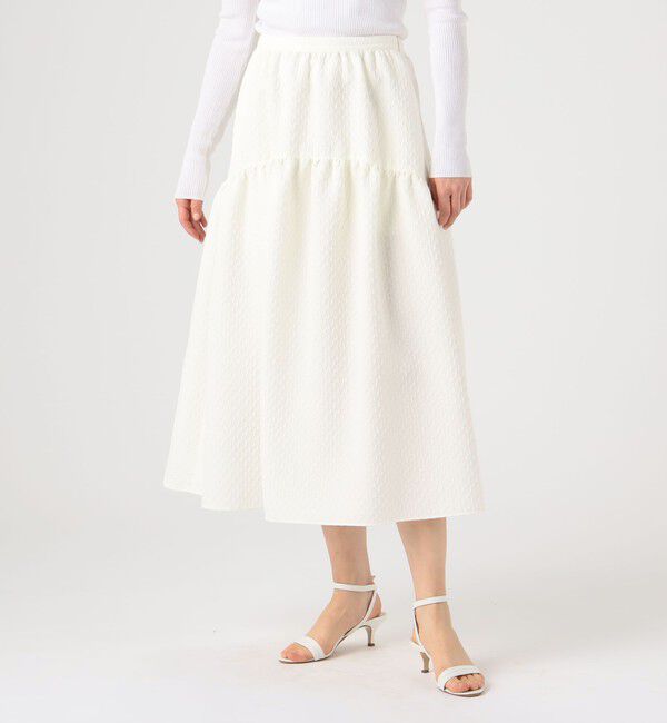 Ballsey「ペイズリーマトラッセ ギャザーロングスカート」|フレア|