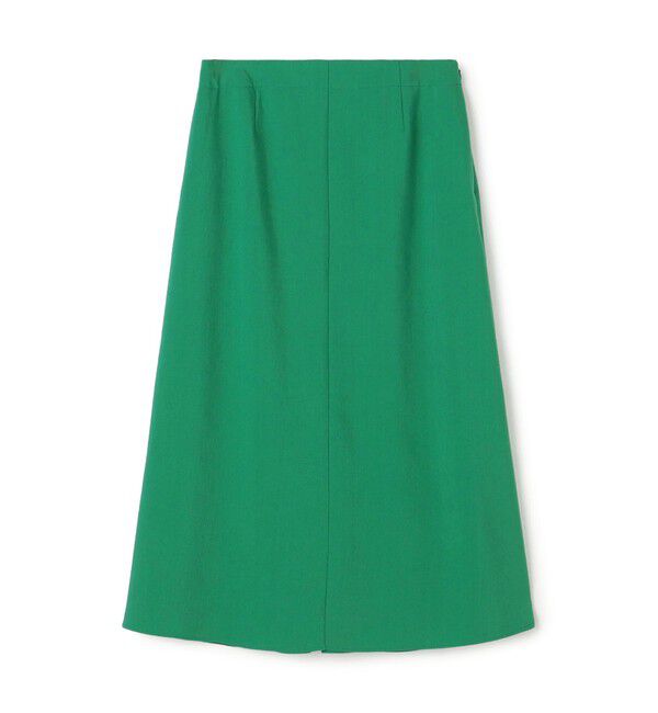 Ballsey「リネンレーヨンストレッチ バックペプラムスカート」|フレア|53 グリーン
