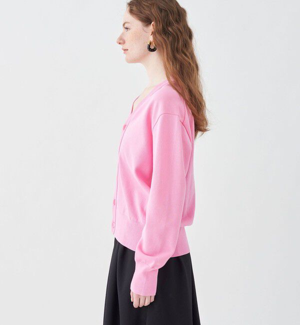 MACPHEE「ドライコットン Vネックカーディガン」|カーディガン|