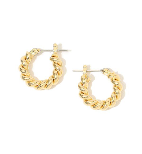 TOMORROWLAND GOODS「LAURA LOMBARDI MINI TWIST HOOPS ピアス」|ピアス|91 ゴールド