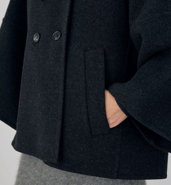DES PRES「ウールモッサ ステンカラーミディコート」|ステンカラーコート|
