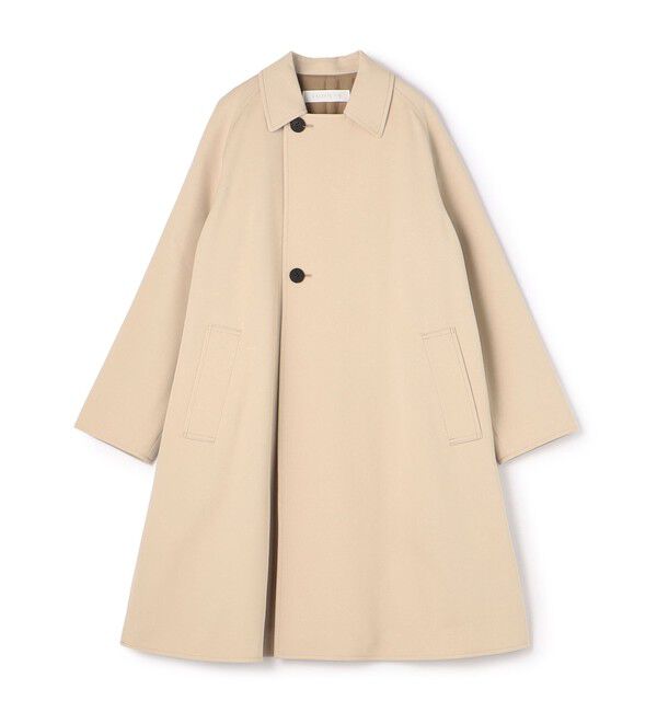 GALERIE VIE「コットンウールギャバジン ロングマリンコート」|ステンカラーコート|41 ライトベージュ