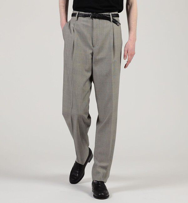 TOMORROWLAND MENS「ウールシルク 1プリーツ テーパードスラックス」|スラックス|