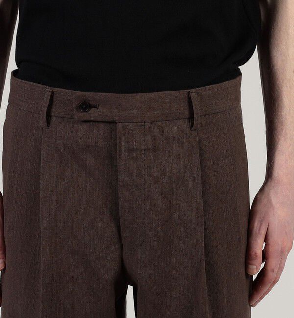 TOMORROWLAND MENS「ヘンプコットン 2プリーツ ワイドスラックス」|スラックス|